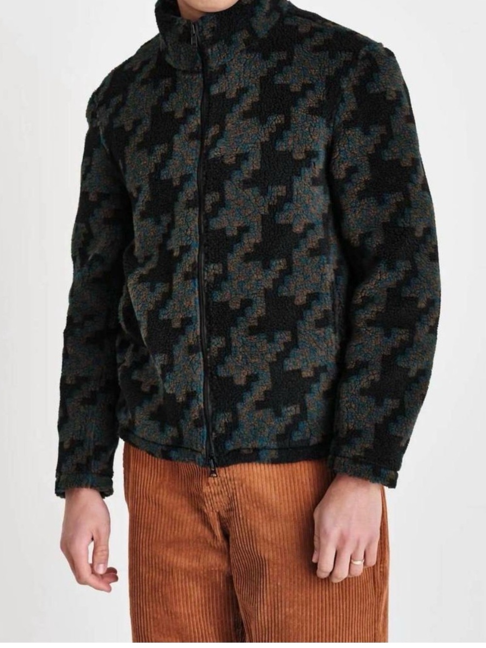 Wax London Men’s Cozi Houndstooth Jacket Size M